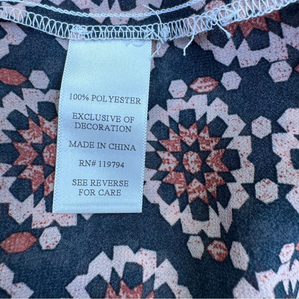 NWT Artesia Womens Top Size M Pink Blue Button Front - Picture 15 of 16